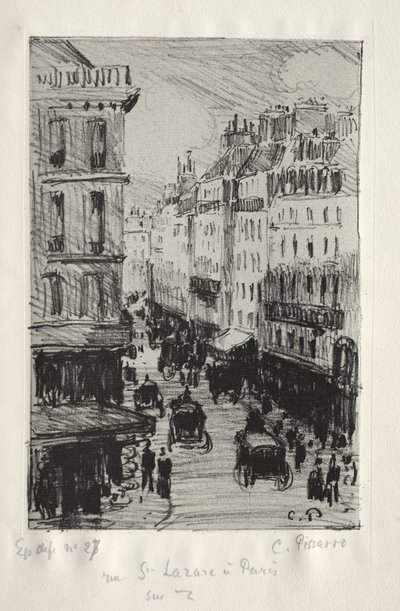 Rue Saint-Lazare, Paris af copy after Augustin Pajou