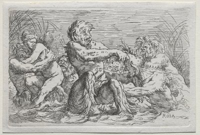 Flodguderne af copy after Salvator Rosa