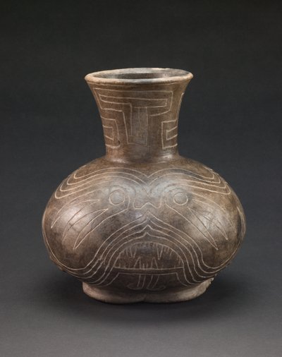 Kar med indridsede motiver, ca. 1400-1600 (keramik) af culture Mississippian
