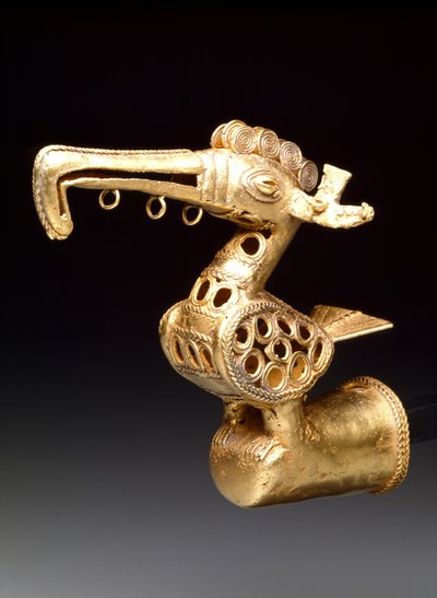 Fugleformet endelige, ca. 500-1500 (guld) af culture Zenú