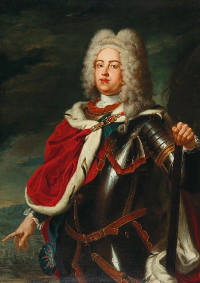 Frederik Augustus II, kurfyrst af Sachsen og fremtidig kong Augustus III af Polen som kronprins. af Ádam Mányoki