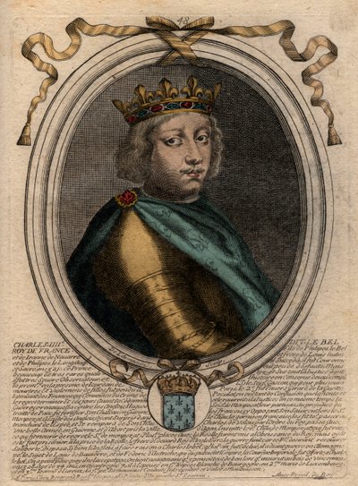Portræt af Charles IV the Bel (1294-1328), konge af Frankrig - Charles IV the Fair