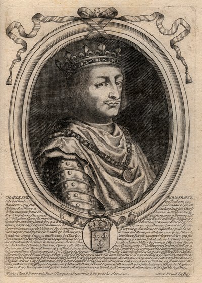 Portræt af Charles VII (1403-1461) Konge af Frankrig - CHARLES VII (1403-1461) Konge af Frankrig af de Larmessin