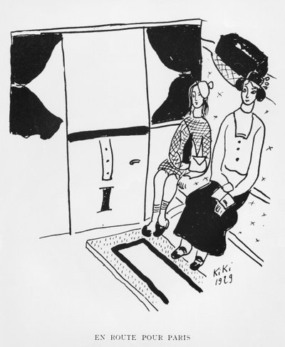 På vej til Paris, illustration fra 
