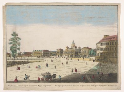 Se på Buen Retiro-paladset i Madrid Vüe ​​​​et perspective de la maison de plaisance du roy d