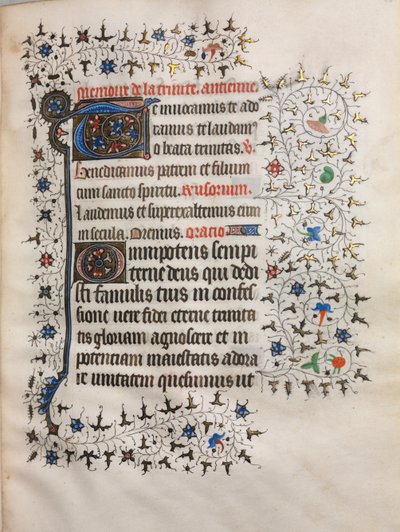 Timebog (Brug af Paris): Dekoreret initial af follower of Boucicaut Master