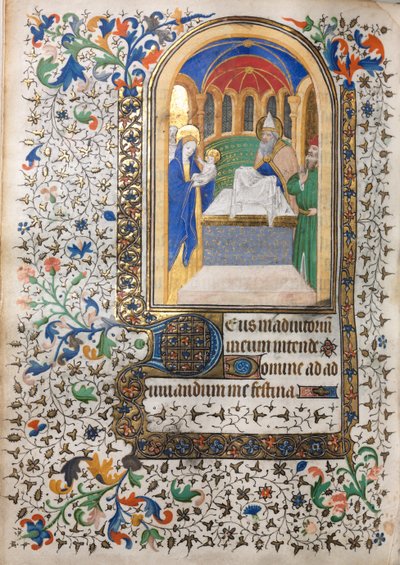 Timebog (Brug af Paris): Præsentation ved templet af follower of Boucicaut Master