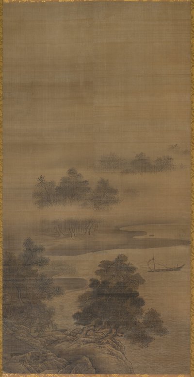 Landskab af follower of Sesshū Tōyō