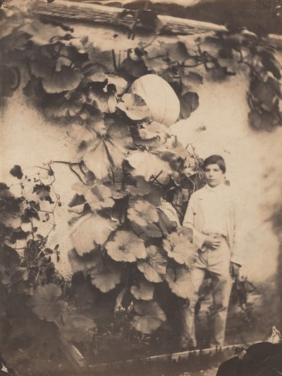 Dreng med græskarranke,1854 (foto) af freres Varin