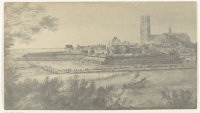 Udsigt over Harderwijk, 1672 Fotos af tegninger af den franske invasion af Holland i 1672 af Adam Frans van der Meulen bevaret i Manufacture des Gobelins (serietitel) af frères Moreau