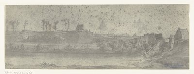 Udsigt over Maastricht, 1672 Fotos af tegninger af den franske invasion af Holland i 1672 af Adam Frans van der Meulen bevaret i Manufacture des Gobelins (serietitel) af frères Moreau