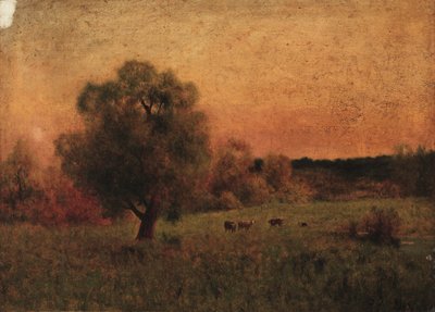 Køer på en mark af imitator of George Inness