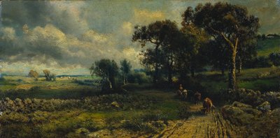 Fleske skyer af imitator of George Inness