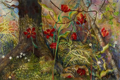 Feral Garden, 2017 (olie) af jocasta shakespeare