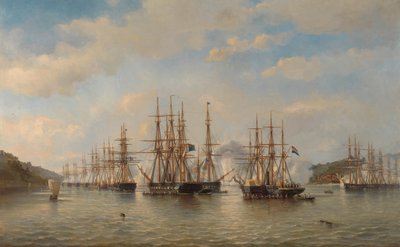 Hollandske, engelske, franske og amerikanske eskadriller i japanske farvande under ekspeditionen ledet af den franske kommandør Constant Jaurès, september 1864 af jonkheer Jacob Eduard van Heemskerck