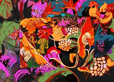 Blomstercollage, 2016 (blandede medier) af linda arthurs