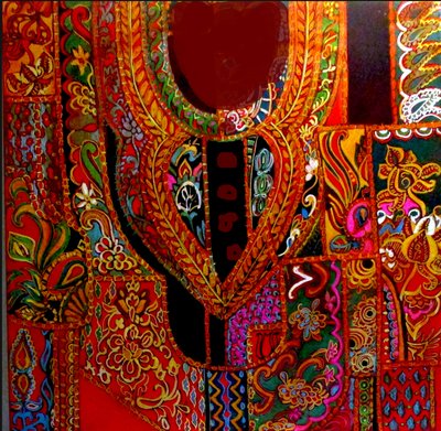 INDIA KURTA, 2017 (blandede medier) af linda arthurs