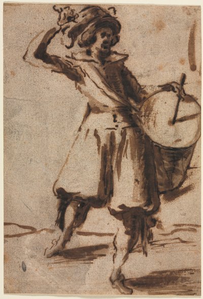 Trommeslageren af manner of Jacques Callot