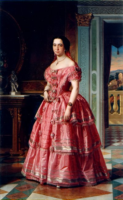 portræt af en dame af Angel María Cortellini