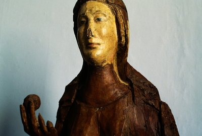 Kvindefigur, træstatue af Unbekannt Unbekannt