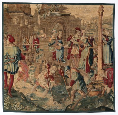 Forår: Fiskescene af possibly by Gobelins Manufactory