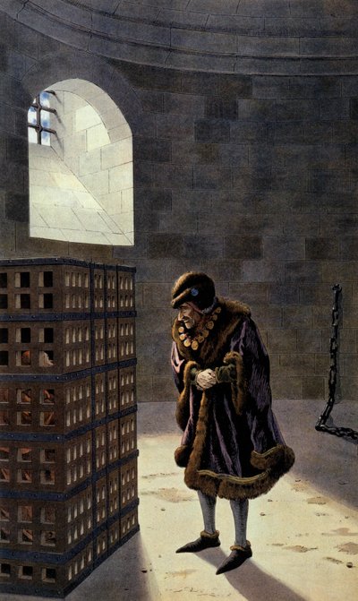 Den franske konge Louis XI besøger kardinal Jean de la Balue i fængslet af pseudonym for Onfray de Breville Jacques Job
