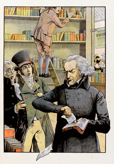 I en boghandel afviser Theophile Malo Corret de La Tour (eller Latour) d
