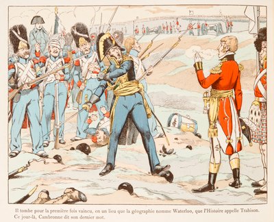 Jacques Marie Gaston Onfroy de Breville dit JOB (1858-1931) - En Waterloo Cambronne mod englænderne, der bad ham om at gå i 1815, privat samling af pseudonym for Onfray de Breville Jacques Job