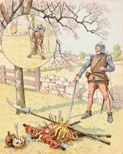 Jacques Marie Gaston Onfroy de Breville dit JOB (1858-1931) - Le Franc Archer de Bagnolet (komisk værk fra det 15. århundrede med en fanfaron-soldat), privat samling af pseudonym for Onfray de Breville Jacques Job