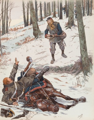 Jacques Marie Gaston Onfroy de Breville dit JOB (1858-1931) - Le Moblot (Soldat fra Nationalgarden Mobile under krigen i 1870), privat samling af pseudonym for Onfray de Breville Jacques Job