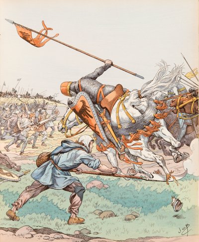 Jacques Marie Gaston Onfroy de Breville dit JOB (1858-1931) - Le reaper de Bouvines (bonde deltog i slaget ved Bouvines i 1214), Privat samling af pseudonym for Onfray de Breville Jacques Job