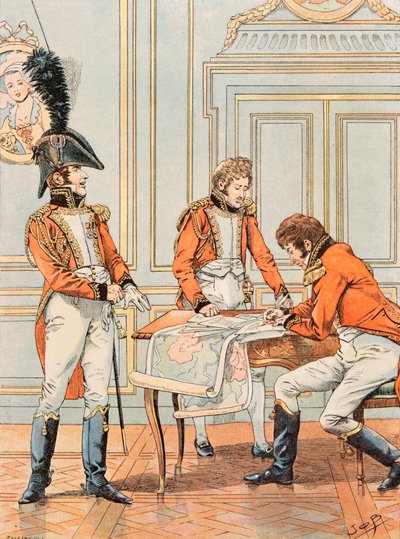 Jacques Marie Gaston Onfroy de Breville dit JOB (1858-1931) - Udrustning af franske tropper til enhver tid: Aide de camp of vice Connetable Louis Alexandre Berthier (1753-1815), Prince de Neuchatel, Generalmajor, Privat Samling af pseudonym for Onfray de Breville Jacques Job