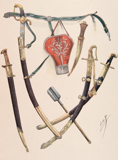 Jacques Marie Gaston Onfroy de Breville dit JOB (1858-1931) - Udklædning af de franske tropper til enhver tid: Arms a l