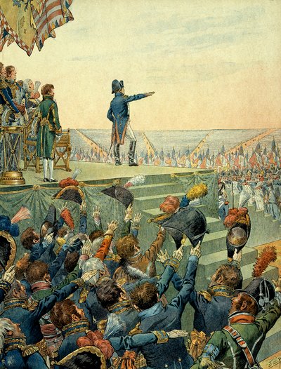 Napoleon I Bonaparte (1769-1821) uddelte korsene fra Legion d