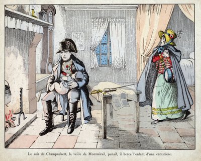 Aftenen i slaget ved Champaubert af pseudonym for Onfray de Breville Jacques Job