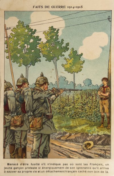 WW1: Heroisk ungdom (illustration) af pseudonym for Onfray de Breville Jacques Job
