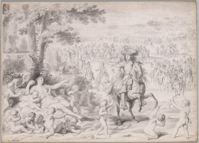 Ludvig XIV fanget af Venus af studio of Charles Le Brun