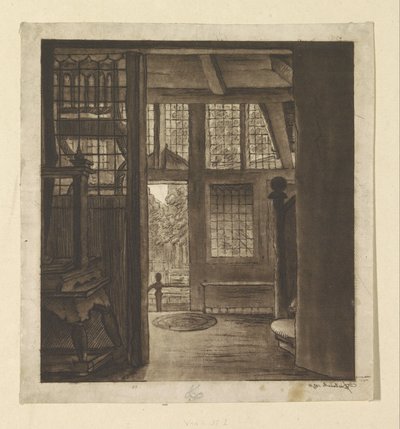 Interiør af Rembrandts hus af weduwe Dietrich