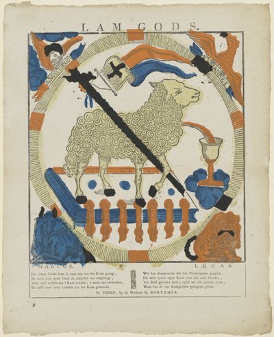 Lam Gods (titel på objekt) af weduwe H. Bontamps