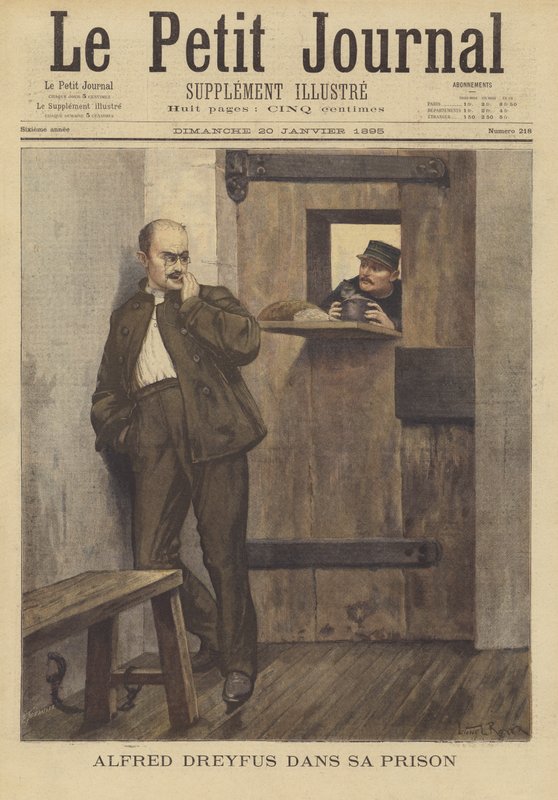 Alfred Dreyfus i sin fængselscelle af French School