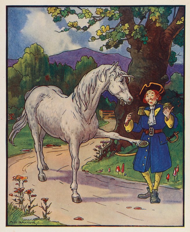 Illustration til Gullivers rejser af Jonathan Swift (farvelitografi) af (after) American School