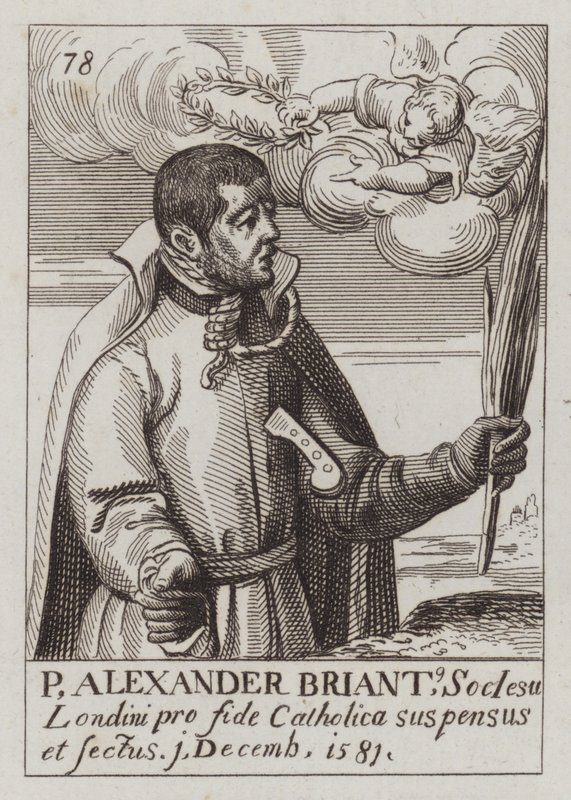 Alexander Briant, engelsk jesuit og katolsk martyr (gravering) af (after) English School