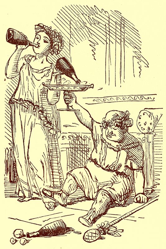 Bacchanalian Group, fra en meget gammel vase, illustration fra 