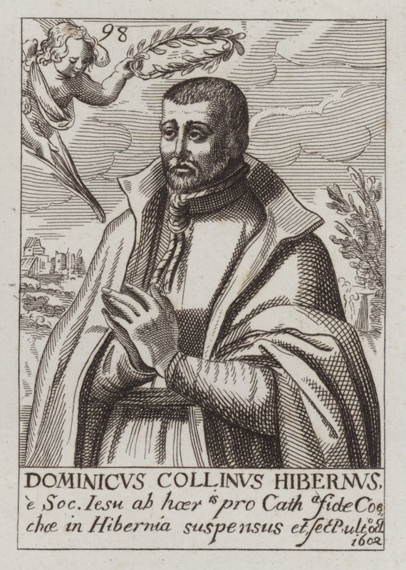 Dominic Collins, irsk jesuit og katolsk martyr (gravering) af (after) English School