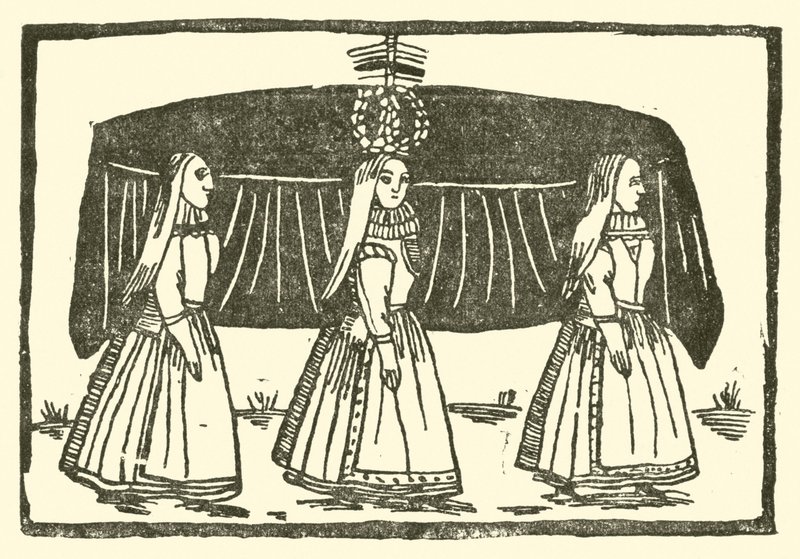 Illustration til The Roxburghe Ballads (træsnit) af (after) English School