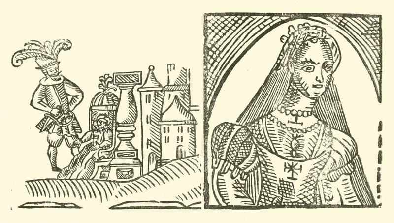 Illustration til The Roxburghe Ballads (træsnit) af (after) English School