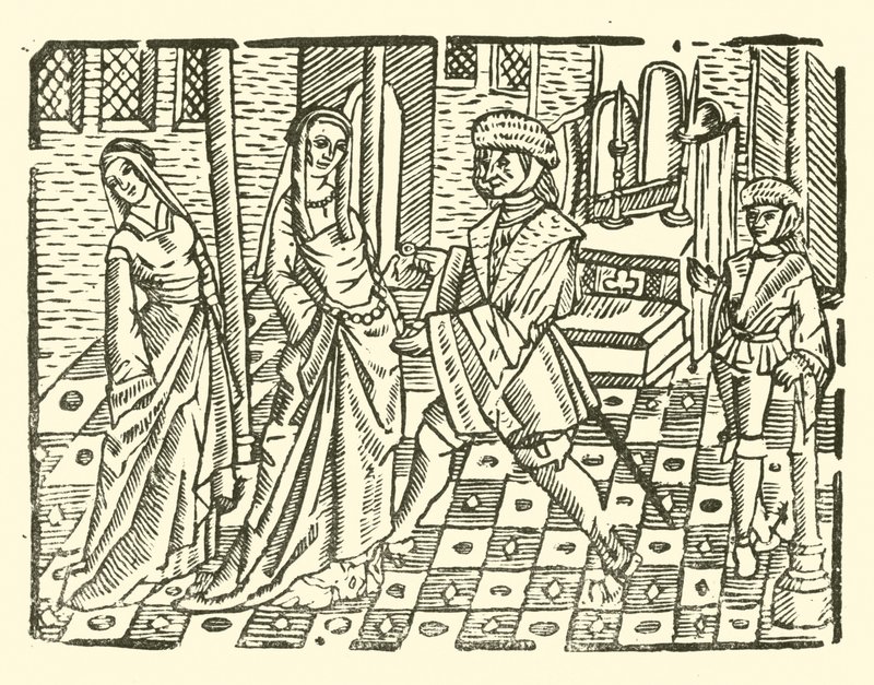 Illustration til The Roxburghe Ballads (træsnit) af (after) English School