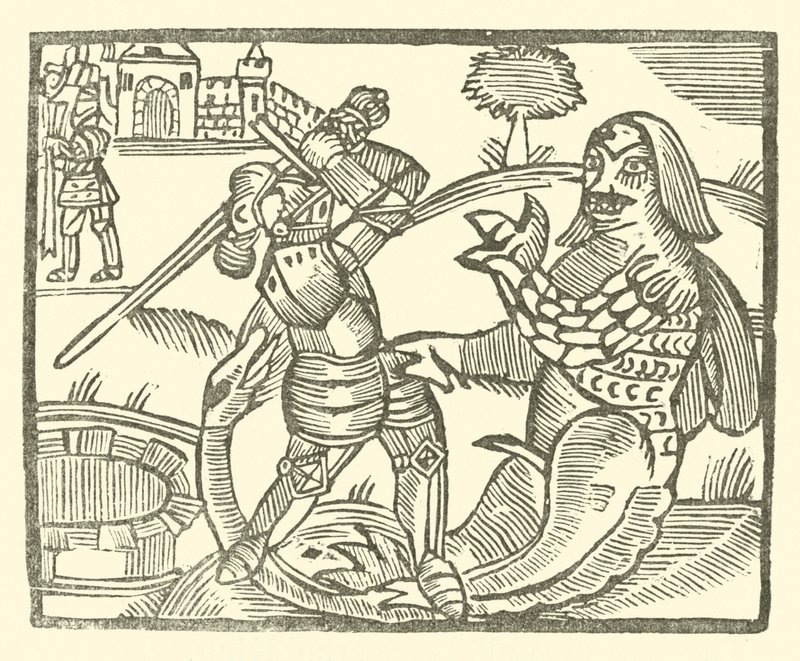 Illustration til The Roxburghe Ballads (træsnit) af (after) English School