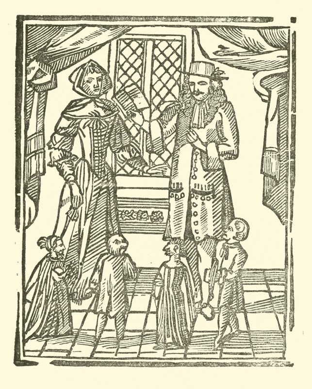 Illustration til The Roxburghe Ballads (træsnit) af (after) English School