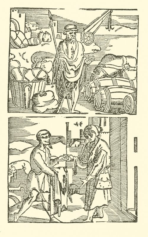 Illustration til The Roxburghe Ballads (træsnit) af (after) English School